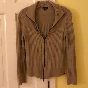 Tan Eddie Bauer zip up sweater